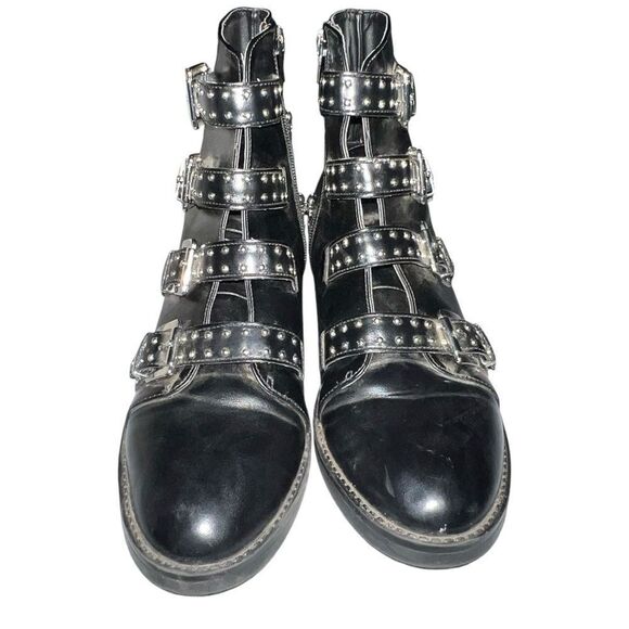 Madden studleyy studio black studded leather buckle boots re vamped!! - Picture 6 of 7
